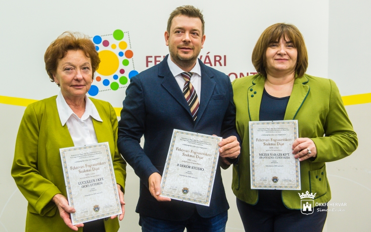Fehérvári Fogyasztókért -  a Diófa, a B Dekor és az Aranyalma Cukrászda kapta a díjat